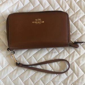 Coach leather clutch